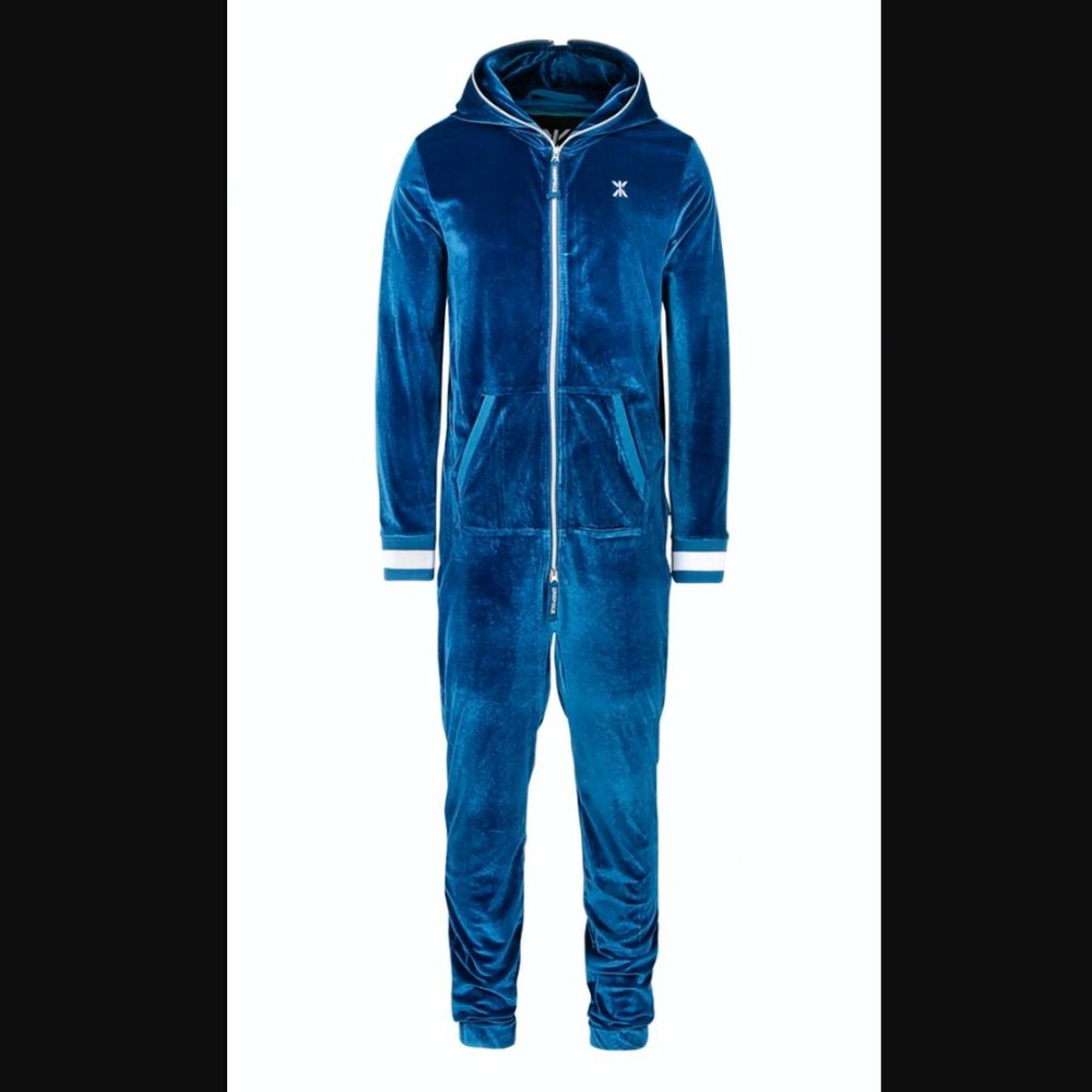 ONEPIECE Velour Jumpsuit, Teal, XS, NWT